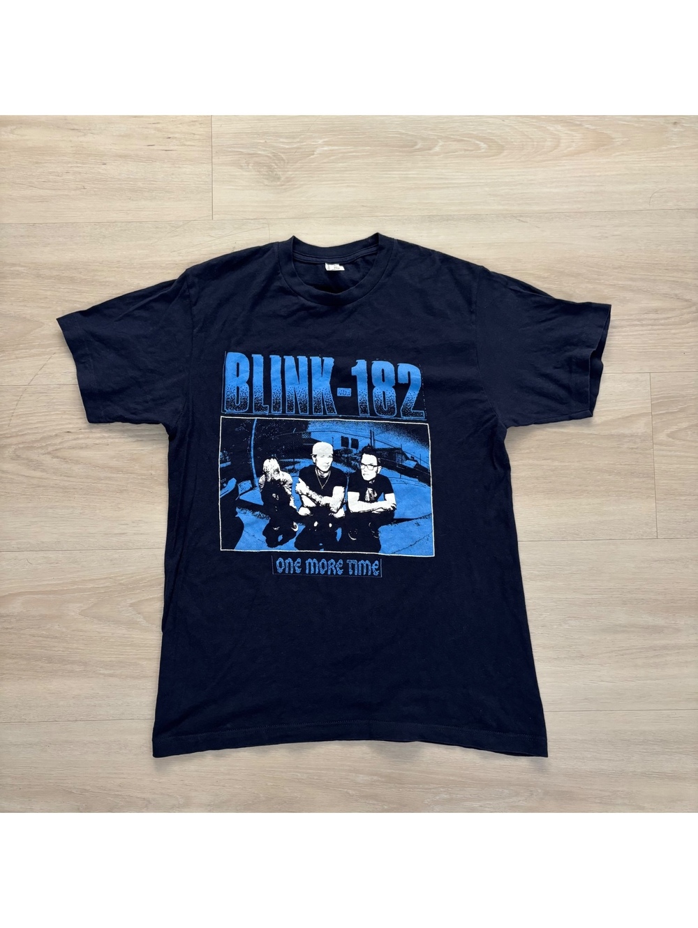 Blink-182 One More Time Photo T Shirt Black Blue Pop Punk Band Graphic Tee